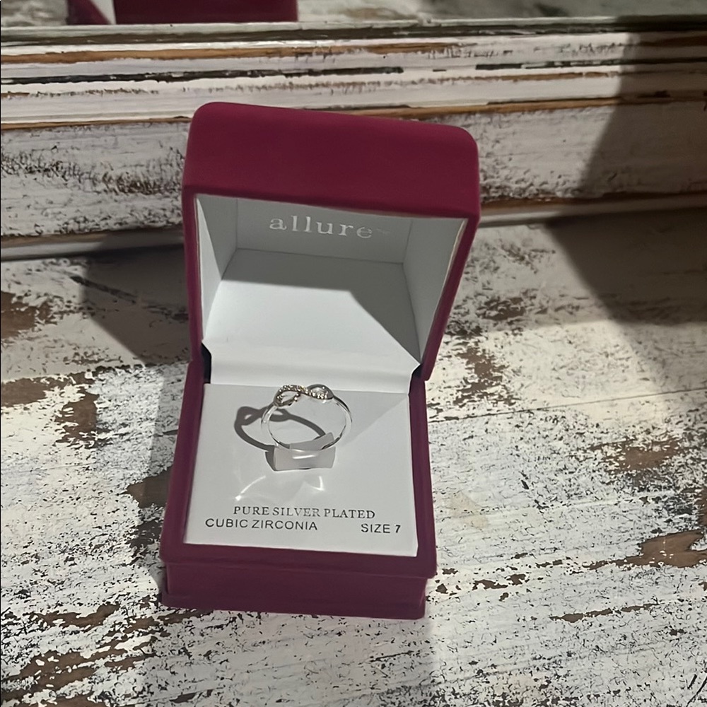 Allure Silver Cubic Zirconia Infinity Ring